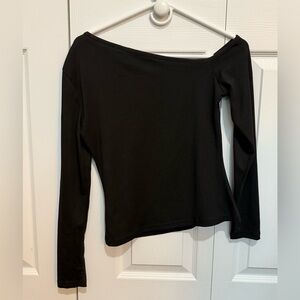 Asymmetrical One Shoulder Long-Sleeved Top